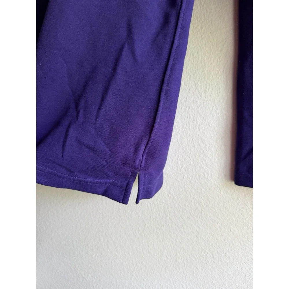 New LSU Tigers Shirt Womens XL Purple Nike Dri-Fit Long Sleeve 1/4 Zip NCAA